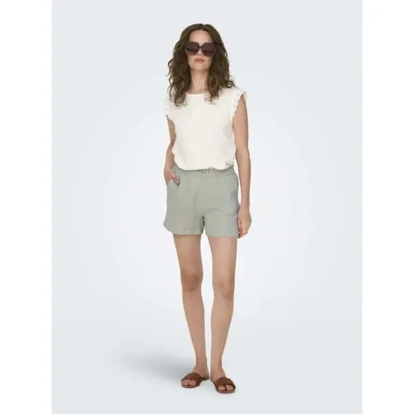 Short vert femme en gaze de coton JDY – Léger et naturel Printemps/Été 2026