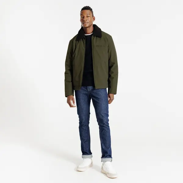 Blouson col chemise en sherpa amovible