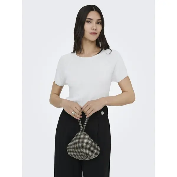 T-shirt femme en Maille Grise Brillante JDY