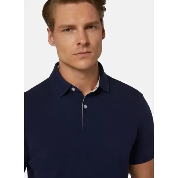 Polo en piqué de coton coupe droite - Boggi milano