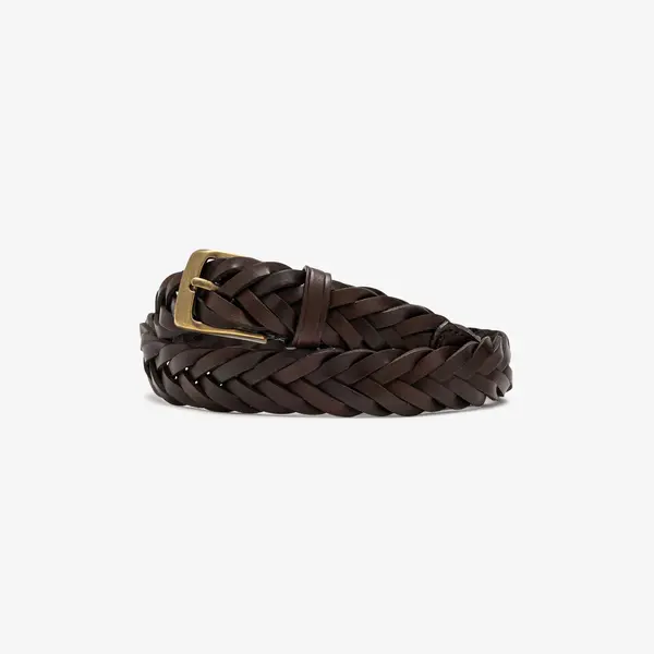 Ceinture cuir tressée