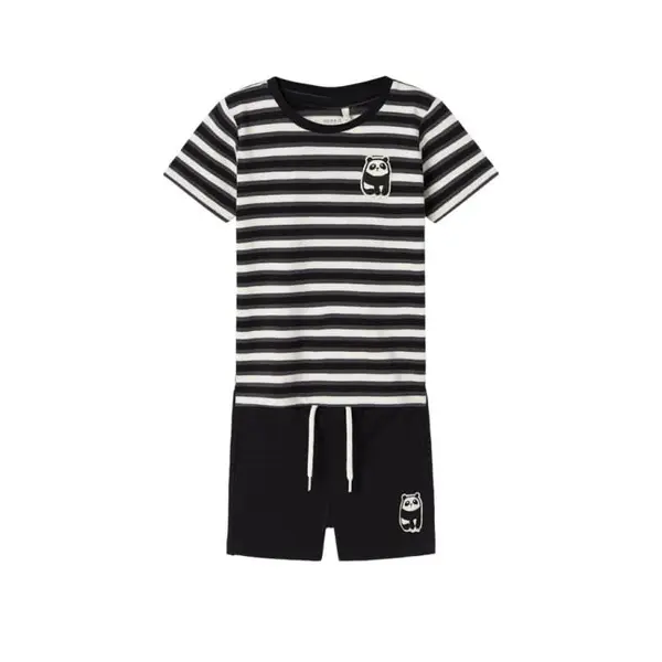 ENSEMBLE NOIR T-SHIRT ET SHORT GARÇON 2-7 ANS NAME IT NMMDIKE