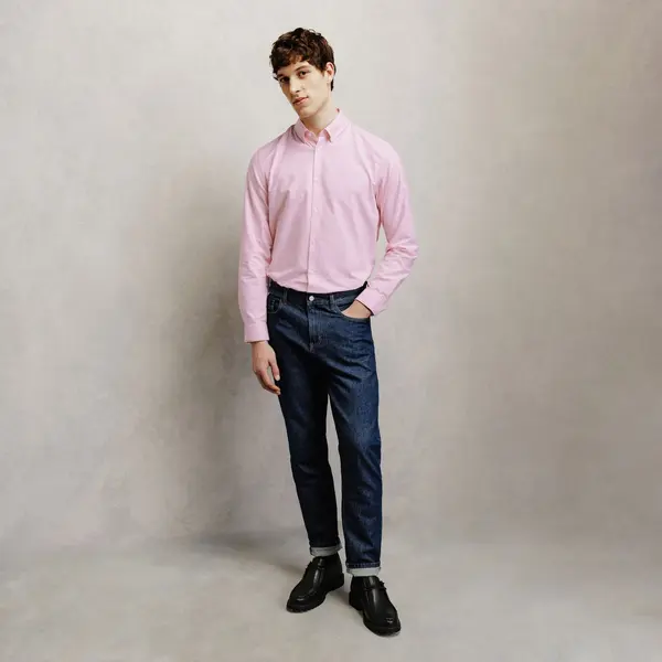 Chemise en coton regular unie