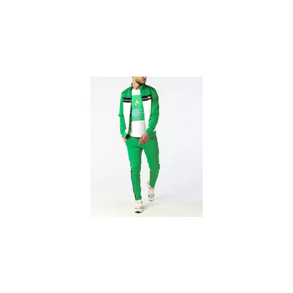 Veste de survêtement zippée verte play - Serge Blanco