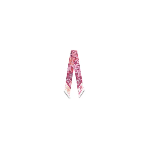 Motif pivoine - bandeau f - multico cerise - Lancel