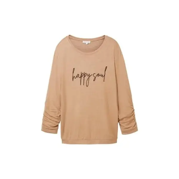 PULL COL ROND BEIGE TOM TAILOR