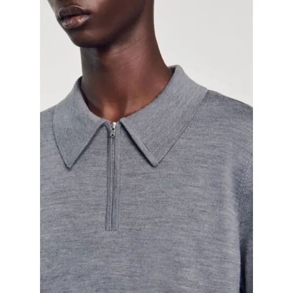 Pull polo en maille - Sandro