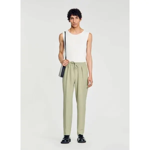 Pantalon droit élastiqué - Sandro