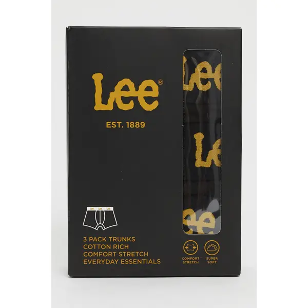 Lot de 3 boxers Harkins en coton stretch - Noir Lee
