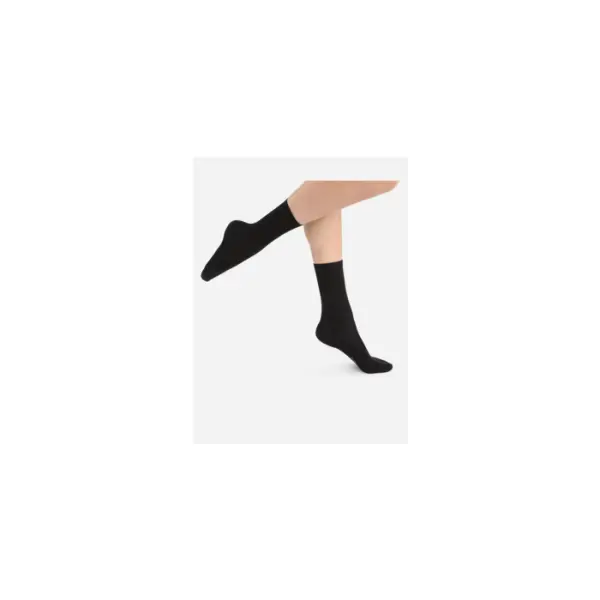 Chaussettes unies noires en laine douce Femme - Dim