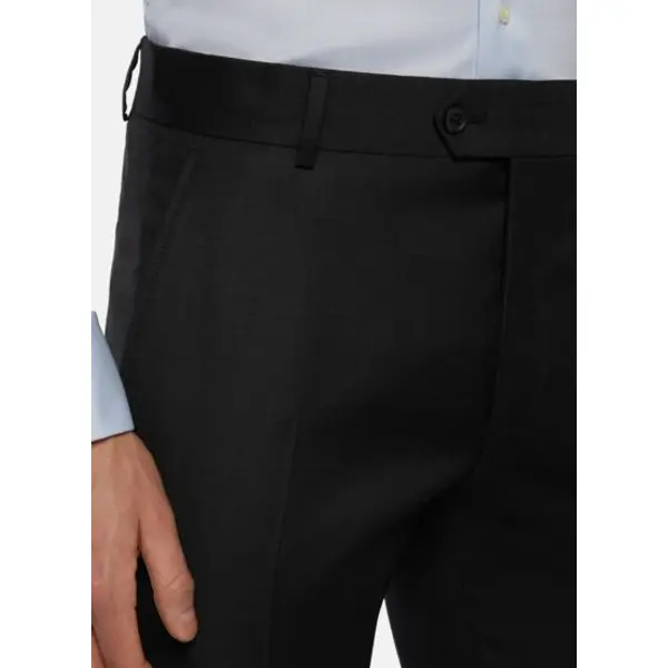 Pantalon anthracite en laine super 130 slim fit - Boggi milano