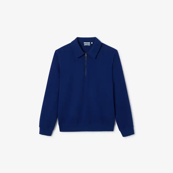 Sweat col polo zippé uni