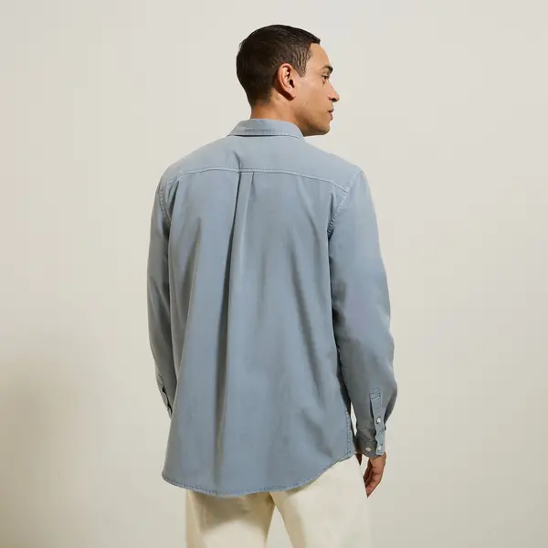 Chemise en coton TENCEL¿ Lyocell col boutonné