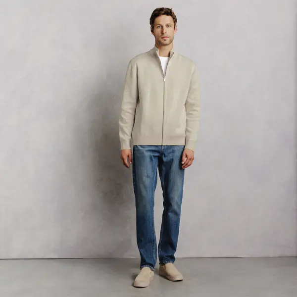 Gilet zippé col montant