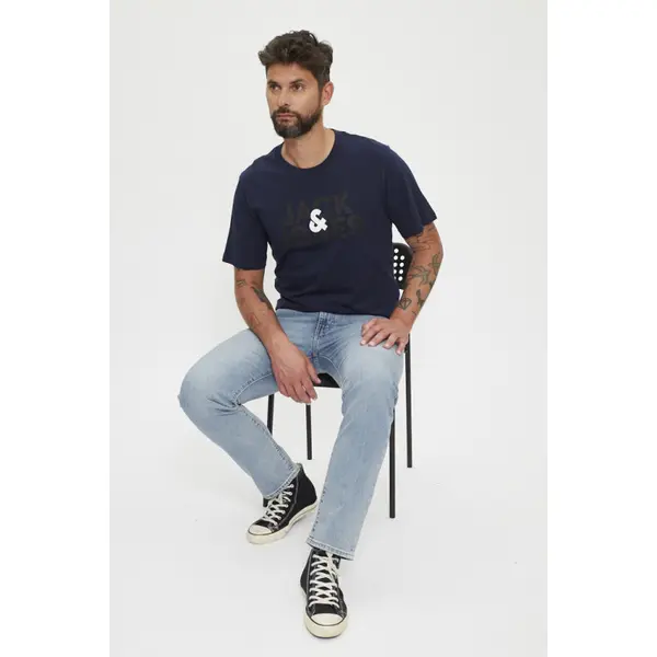T-shirt bleu marine coupe standard