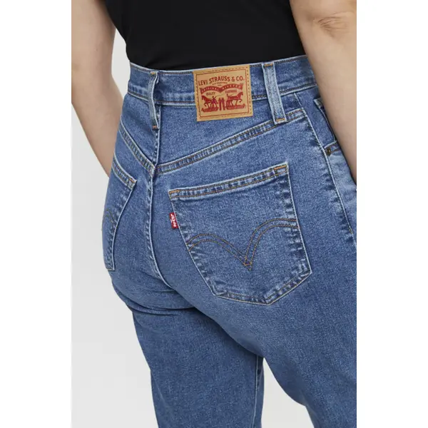 Jeans Mom taille haute denim indigo