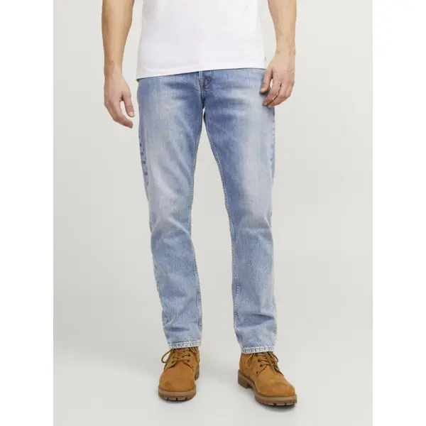 JEAN BLEU CLAIR JAVEL COUPE DROITE JACK AND JONES JJ CHRIS