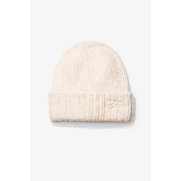 Bonnet beige maille côtelée Tiffosi femme – Confort et élégance