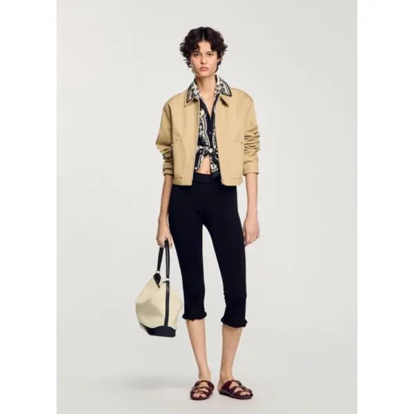 Blouson court à détails strassés - Sandro
