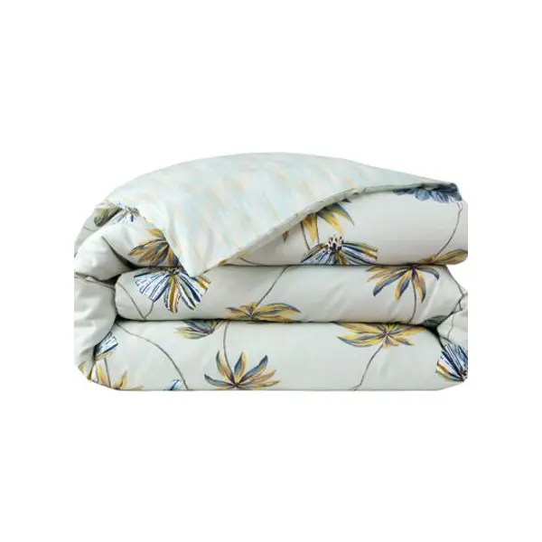 Yves Delorme - Housse de couette en satin de coton vert, Tropical - Yves Delorme