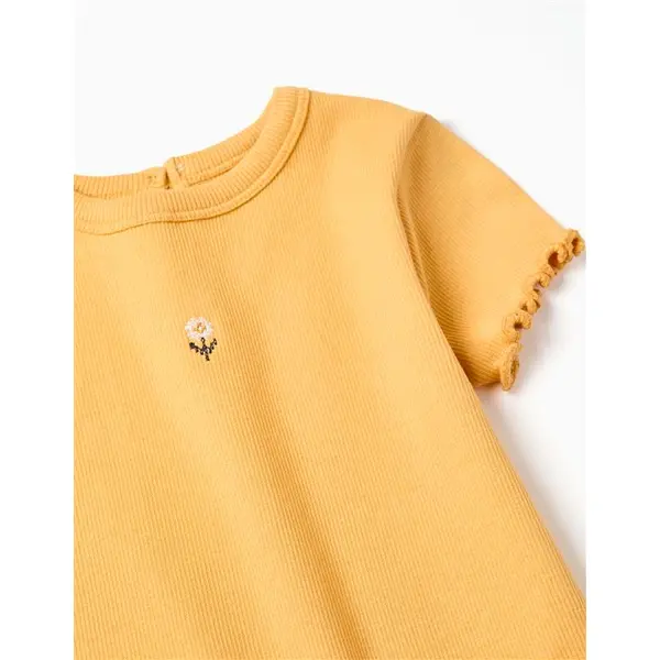 T-shirt Jaune Côtelé Bébé Fille Zippy 6 - 36 mois