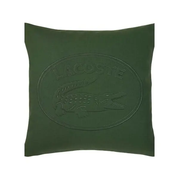 Lacoste - Housse de coussin en coton vert, L Lacoste - Yves Delorme