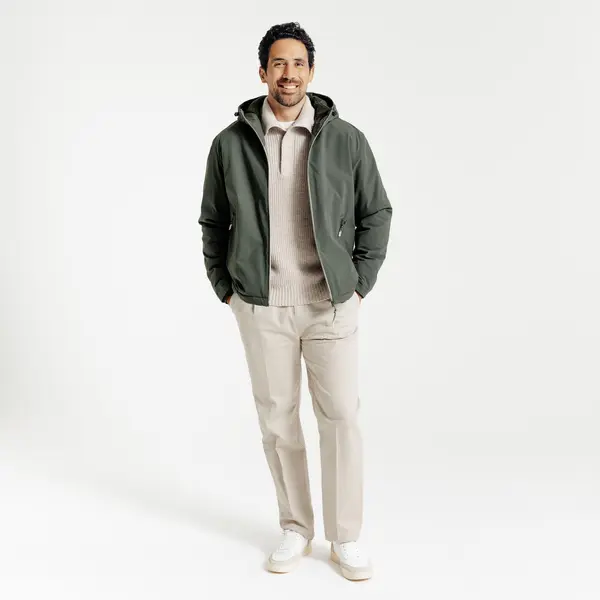 Blouson à capuche doublé en sherpa