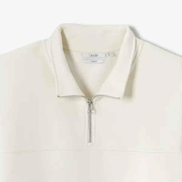Sweat col montant zippé uni