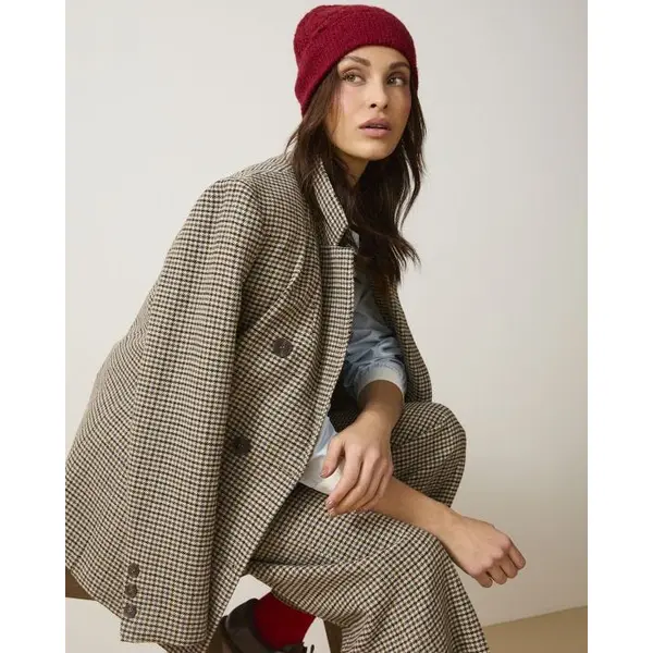 Veste motif pied-de-poule
