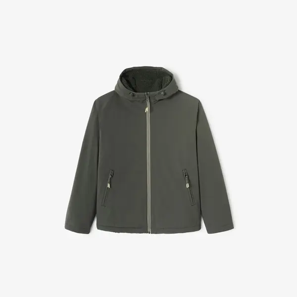 Blouson à capuche doublé en sherpa