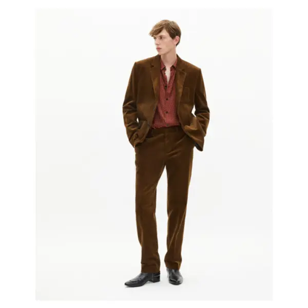 Veste de costume en velours côtelé marron caramel - The Kooples Talange