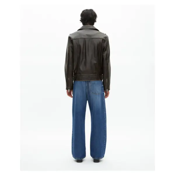 Blouson style biker en cuir noir black - The Kooples Talange