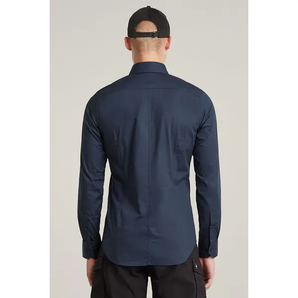 Chemise slim bleu foncé