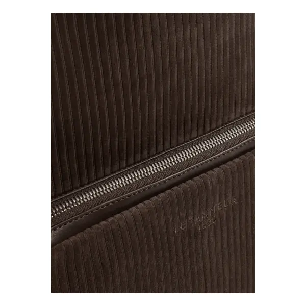 Sac à dos zippé Emile en cuir côtelé et lisse - Le Tanneur