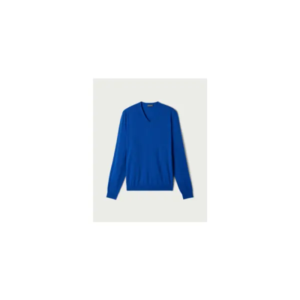 Pull col v faustin - homme - bleu veronique - Bompard