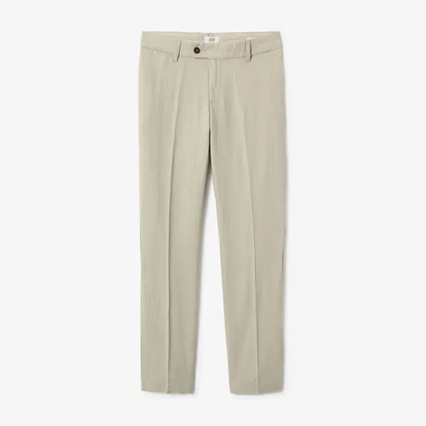 Pantalon chino straight 100% lin
