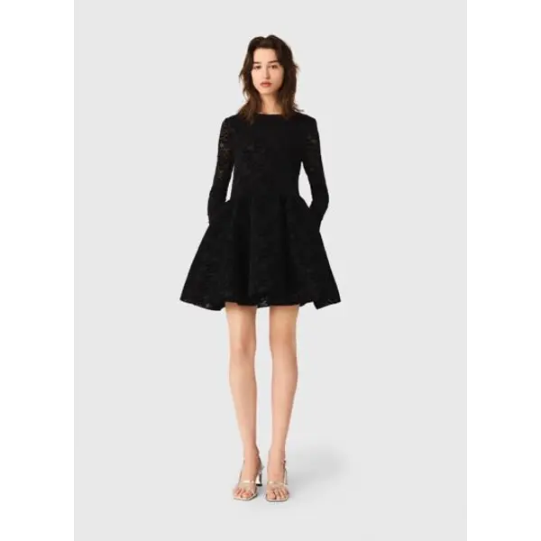 Robe courte évasée en velours - Maje
