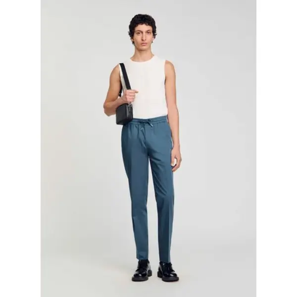 Pantalon droit élastiqué - Sandro