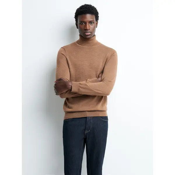 Pull col roulé 100% laine mérinos