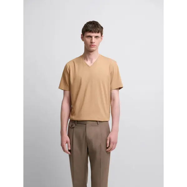T-shirt col V mélange coton Supima®