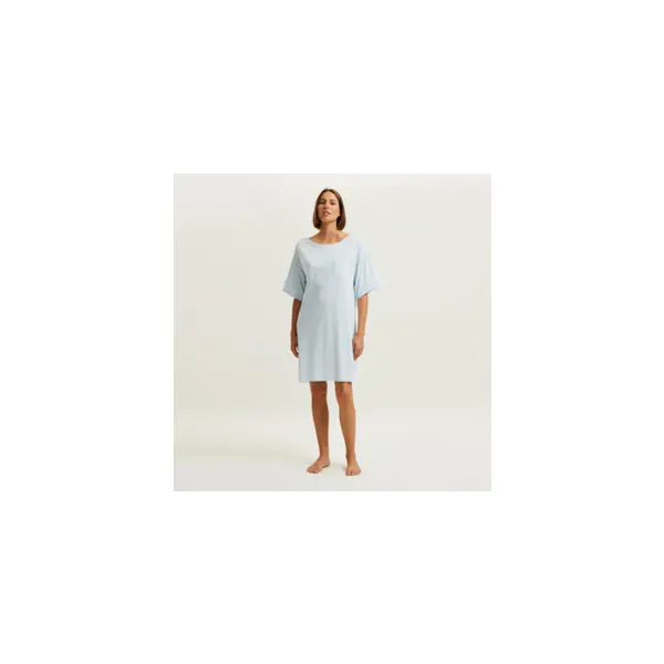 - Chemise de nuit courte col bateau en jersey, Anafi - Yves Delorme