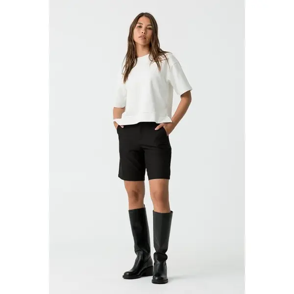 Bermuda Noir Chic Long Fermeture Zippe Femme TIFFOSI du XS au L