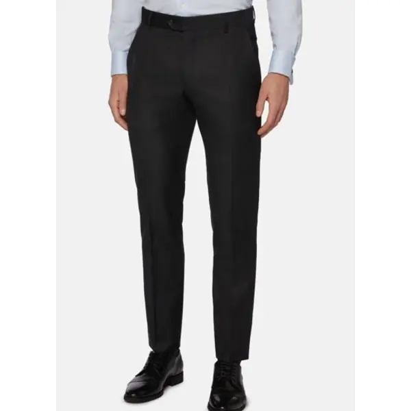 Pantalon anthracite en laine super 130 slim fit - Boggi milano