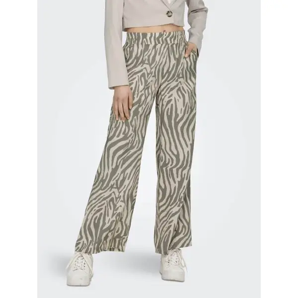 PANTALON FLUIDE KAKI ZEBRE FEMME JDYCAMILLE