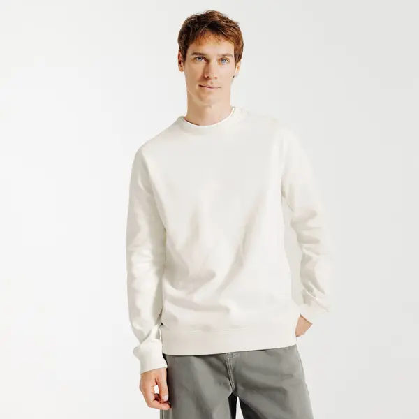 Sweat col rond molleton uni