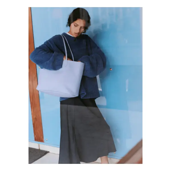 Grand sac cabas Louise en cuir grainé - Le Tanneur