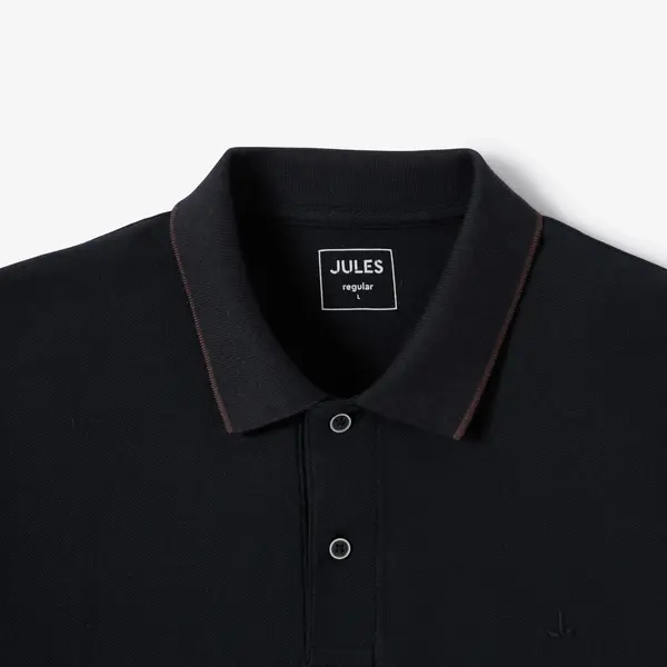 Polo manches longues piqué uni