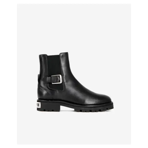 Bottines chelsea en cuir noires black - The Kooples Talange