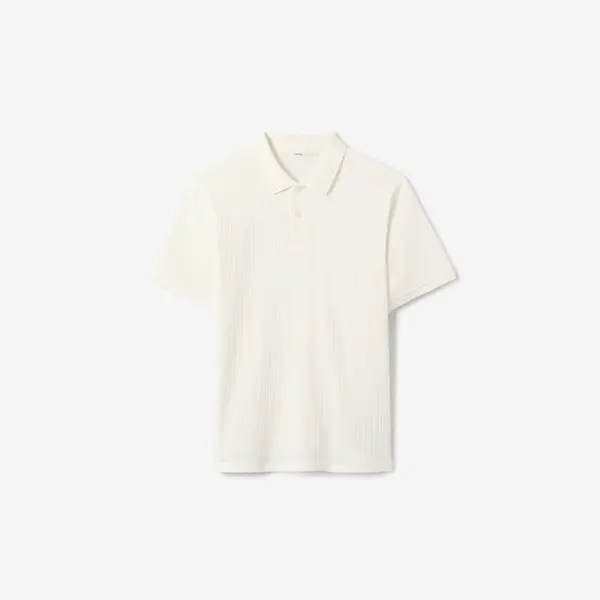 Polo manches courtes texturé