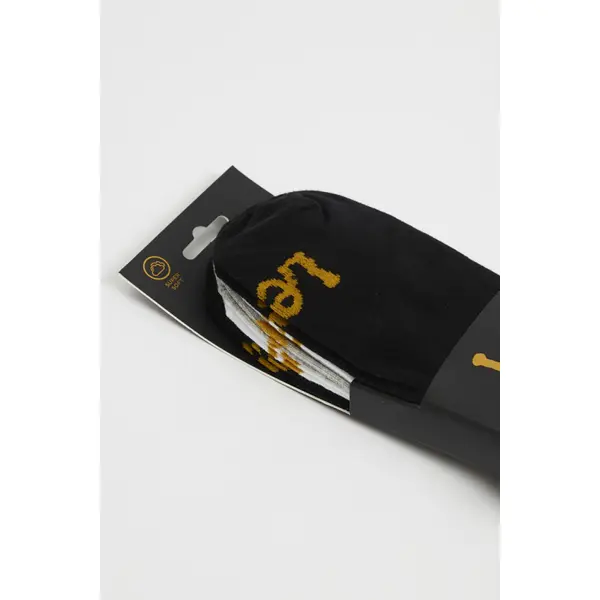 Lot de 5 paires de socquettes noire grises et blanches Lee
